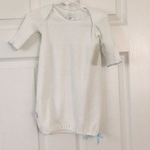Part white newborn gown